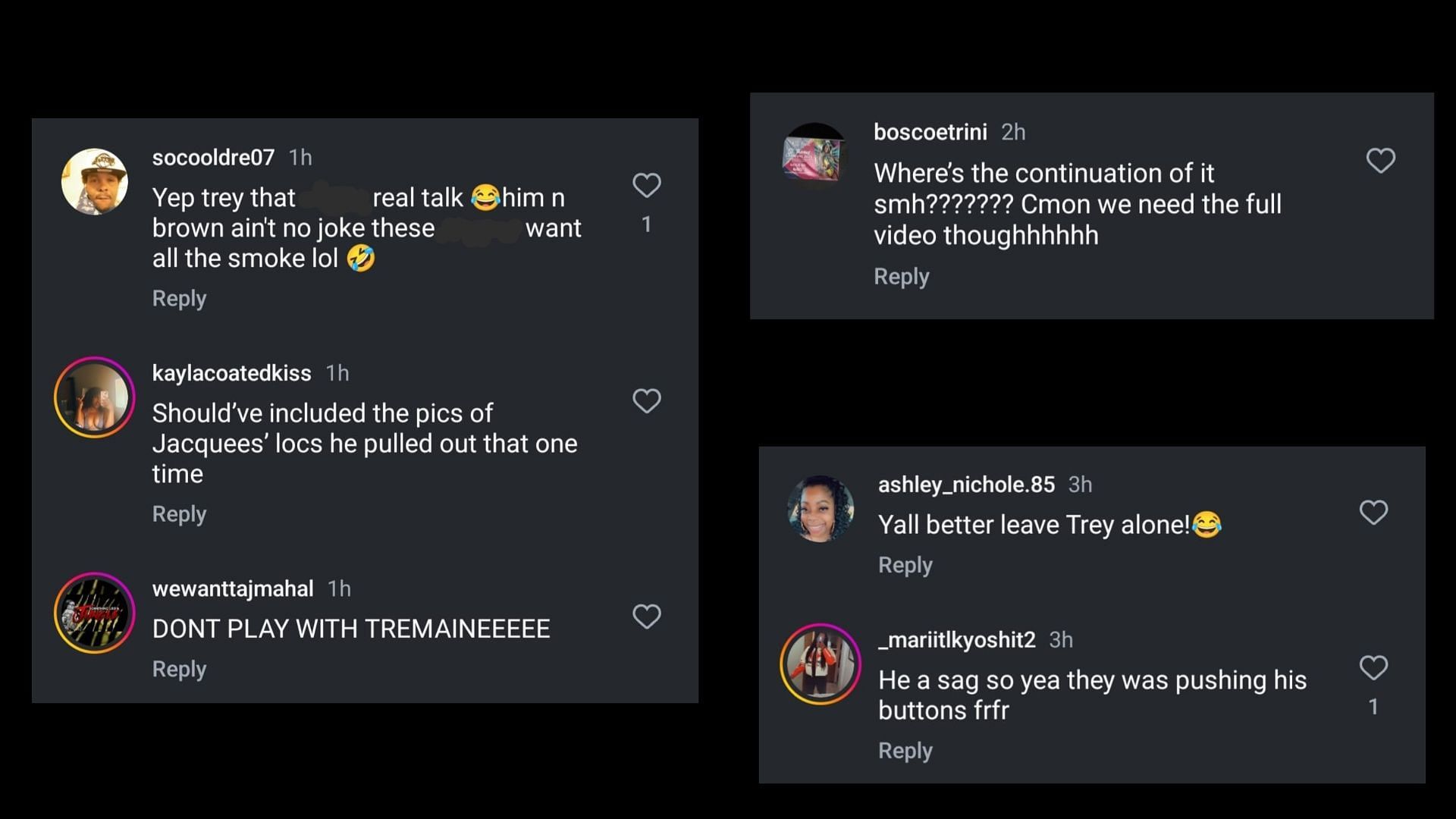 Online responses (Images via Instagram/@theneighborhoodtalk)